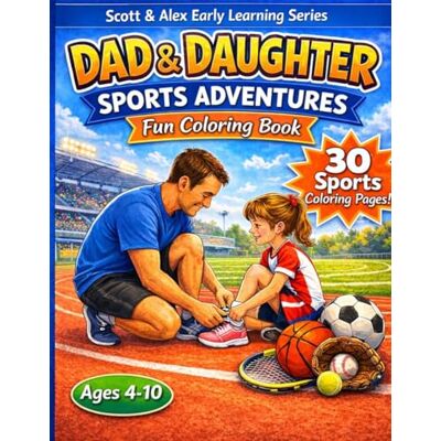 Scott DAD & DAUGHTER SPORTS ADVENTURES: A Father & Daughter Coloring Book Kids Sports Activity Book for Girls Ages 4-10 Scott DAD & DAUGHTER SPORTS ADVENTURES: A Father & Daughter Coloring Book Kids Sports Activity Book for Girls Ages 4-10