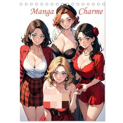 CALVENDO Manga Charme (calendario da tavolo 2026 DIN A5 alto), calendario mensile CALVENDO Manga Charme (calendario da tavolo 2026 DIN A5 alto), calendario mensile
