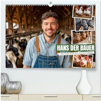 Fotografie, Mb Hans der Bauer und seine Tiere auf dem Bauernhof (hochwertiger Premium Wandkalender 2026 DIN A2 quer), Kunstdruck in Hochglanz: Bauernhof Tiere für ... ein Stück Natur und Landleben nach Hause Fotografie, Mb Hans der Bauer und seine Tiere auf dem Bauernhof (hochwertiger Premium Wandkalender 2026 DIN A2 quer), Kunstdruck in Hochglanz: Bauernhof Tiere für ... ein Stück Natur und Landleben nach Hause