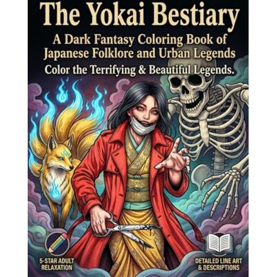ART The Yokai Bestiary: A Dark Fantasy Coloring Book of Japanese Folklore and Urban Legends ART The Yokai Bestiary: A Dark Fantasy Coloring Book of Japanese Folklore and Urban Legends