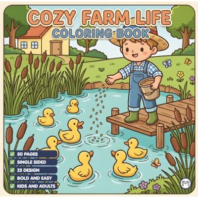 ART Cozy Farm Life Animals Coloring Book for Adults Kids Boys Girls Teens: Country Life Cute Farm Animals Activity Coloring Pages for Children Cute ... Easy Rural Life Countryside Coloring Pages ART Cozy Farm Life Animals Coloring Book for Adults Kids Boys Girls Teens: Country Life Cute Farm Animals Activity Coloring Pages for Children Cute ... Easy Rural Life Countryside Coloring Pages