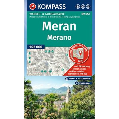 Kompass Wanderkarte 053 Meran / Merano 1:25.000: Wander- und Fahrradkarte in einem inklusive Offline-Verwendung in der -App. Wander-& Radwege. Panorama. Skitouren. Langlaufen. Reiten. Kompass Wanderkarte 053 Meran / Merano 1:25.000: Wander- und Fahrradkarte in einem inklusive Offline-Verwendung in der -App. Wander-& Radwege. Panorama. Skitouren. Langlaufen. Reiten.
