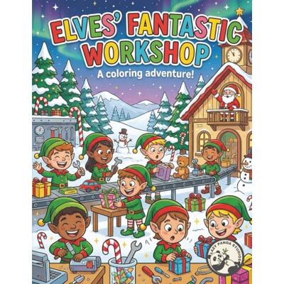 Panda Elves' Fantastic Workshop: 16 Easy and Hard Festive Designs to Color Perfect Activity Book for Boys and Girls and Even Adults Panda Elves' Fantastic Workshop: 16 Easy and Hard Festive Designs to Color Perfect Activity Book for Boys and Girls and Even Adults