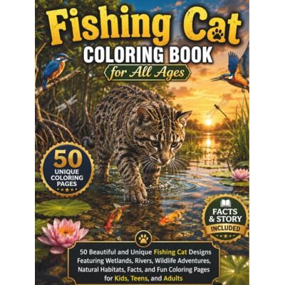 Creative Fishing Cat Coloring Book for All Ages: 50 Beautiful and Unique Fishing Cat Designs Featuring Wetland Habitats, River Adventures, Wildlife Scenes, ... Coloring Pages for Kids, Teens, and Adults Creative Fishing Cat Coloring Book for All Ages: 50 Beautiful and Unique Fishing Cat Designs Featuring Wetland Habitats, River Adventures, Wildlife Scenes, ... Coloring Pages for Kids, Teens, and Adults