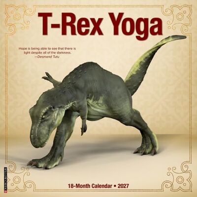 Willow Creek Press T-Rex Yoga 2027 Wall Willow Creek Press T-Rex Yoga 2027 Wall