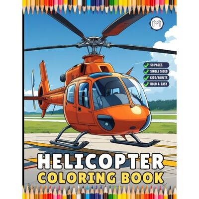 ART Helicopter Coloring Book Gift for Adults Kids Boys Girls Teens Cool Helicopter Chopper Lover Aircraft Coloring Book 50 Pages Single Sided Coloring ... Coloring Sheets for Students Pilots ART Helicopter Coloring Book Gift for Adults Kids Boys Girls Teens Cool Helicopter Chopper Lover Aircraft Coloring Book 50 Pages Single Sided Coloring ... Coloring Sheets for Students Pilots
