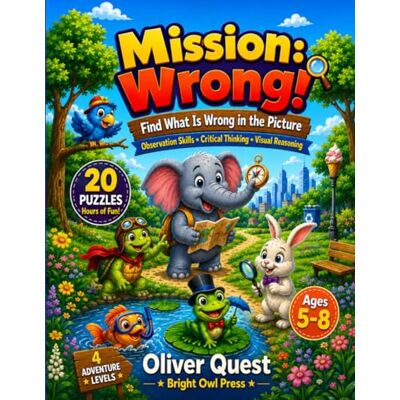 Garmin Mission: Wrong! Junior Detective Puzzle Pack Find What’s Wrong in the Picture Visual Thinking Activity Book for Kids: Spot the Mistake Visual Puzzle Activities (Ages 5 to 8) Garmin Mission: Wrong! Junior Detective Puzzle Pack Find What’s Wrong in the Picture Visual Thinking Activity Book for Kids: Spot the Mistake Visual Puzzle Activities (Ages 5 to 8)