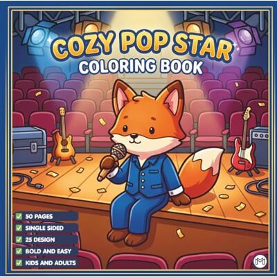 ART Cozy Pop Star Animal Coloring Book for Adults Kids Boys Girls Teens: Cool Pop Star Singer Animal Coloring Sheets for Children Cute Animal Pop Star ... Relief Simple Bold Easy Kawaii Coloring Book ART Cozy Pop Star Animal Coloring Book for Adults Kids Boys Girls Teens: Cool Pop Star Singer Animal Coloring Sheets for Children Cute Animal Pop Star ... Relief Simple Bold Easy Kawaii Coloring Book