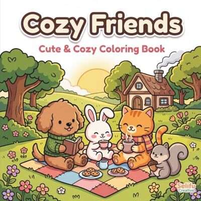 Creative Kawaii Animal Coloring Book Cozy Friends: 40 Adorable Easy Coloring Pages for Kids and Adults PDF Printable Stress Relief: Cute Dogs, Cats, and ... for Relaxation and Social Values. Creative Kawaii Animal Coloring Book Cozy Friends: 40 Adorable Easy Coloring Pages for Kids and Adults PDF Printable Stress Relief: Cute Dogs, Cats, and ... for Relaxation and Social Values.
