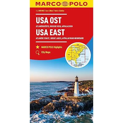 Marco Polo Usa East Map: Wegenkaart Schaal 1 : 2.000.000 Marco Polo Usa East Map: Wegenkaart Schaal 1 : 2.000.000