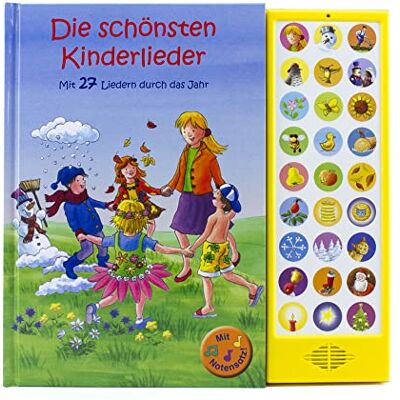 Phoenix 27-Button Soundbuch Die schönsten Kinderlieder zum Mitsingen Mit 27 Liedern durch das Jahr Hardcover-Buch mit Noten Liederbuch: mit 27 bekannten Kinderliedern Phoenix 27-Button Soundbuch Die schönsten Kinderlieder zum Mitsingen Mit 27 Liedern durch das Jahr Hardcover-Buch mit Noten Liederbuch: mit 27 bekannten Kinderliedern