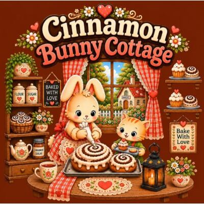 Pearl Cinnamon Bunny Cottage: Calm & Cozy Bakery Coloring Book for Adults Pearl Cinnamon Bunny Cottage: Calm & Cozy Bakery Coloring Book for Adults
