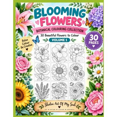 ART Blooming Flowers Vol. 1: 30 Botanical Colouring Pages for Relaxation and Creative Expression ART Blooming Flowers Vol. 1: 30 Botanical Colouring Pages for Relaxation and Creative Expression