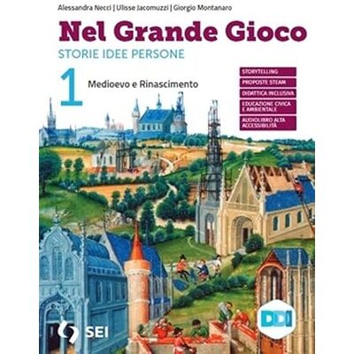 Necci, Alessandra Nel grande gioco. Con 30 Lezioni di educazione civica, Storie per leggere storie per immaginare. Per la Scuola media. Con e-book. Con espansione online. Medioevo e Rinascimento (Vol. 1) Necci, Alessandra Nel grande gioco. Con 30 Lezioni di educazione civica, Storie per leggere storie per immaginare. Per la Scuola media. Con e-book. Con espansione online. Medioevo e Rinascimento (Vol. 1)