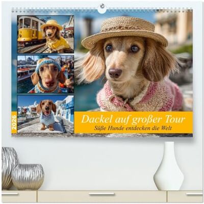 Fotografie, Mb Dackel auf großer Tour Süße Hunde entdecken die Welt (hochwertiger Premium Wandkalender 2026 DIN A2 quer), Kunstdruck in Hochglanz: Hundekalender ... einem neuen Ort in Europa und darüber hinaus. Fotografie, Mb Dackel auf großer Tour Süße Hunde entdecken die Welt (hochwertiger Premium Wandkalender 2026 DIN A2 quer), Kunstdruck in Hochglanz: Hundekalender ... einem neuen Ort in Europa und darüber hinaus.