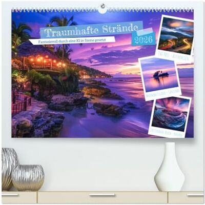 CALVENDO Spiagge da sogno (calendario da parete 2026 di alta qualità, DIN A2 orizzontale), stampa artistica lucida CALVENDO Spiagge da sogno (calendario da parete 2026 di alta qualità, DIN A2 orizzontale), stampa artistica lucida