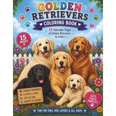 ART Golden Retrievers Coloring Book ART Golden Retrievers Coloring Book