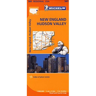 Michelin New England, Hudson Valley 1:500.000: Map Michelin New England, Hudson Valley 1:500.000: Map