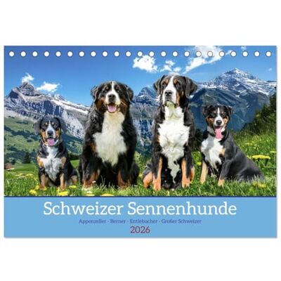 K. Fotografie, Jana Schweizer Sennenhunde Appenzeller Berner Entlebucher Große Schweizer (Tischkalender 2026 DIN A5 quer), Monatskalender: Die Vier Rassen der Schweizer Sennenhunde K. Fotografie, Jana Schweizer Sennenhunde Appenzeller Berner Entlebucher Große Schweizer (Tischkalender 2026 DIN A5 quer), Monatskalender: Die Vier Rassen der Schweizer Sennenhunde