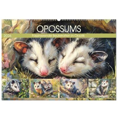 Hurley, Rose Opossums. Faszinierende Beutelratten in Öloptik (Wandkalender 2026 DIN A2 quer), Monatskalender: Die wilde Schönheit der Opossums im Rhythmus der Natur Hurley, Rose Opossums. Faszinierende Beutelratten in Öloptik (Wandkalender 2026 DIN A2 quer), Monatskalender: Die wilde Schönheit der Opossums im Rhythmus der Natur
