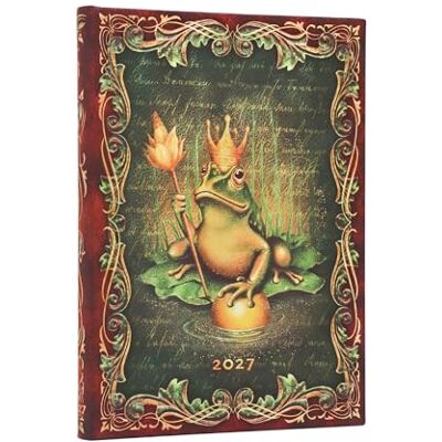 Paperblanks 12-Monatskalender 2027 Die Brüder Grimm, Froschkönig Midi Verso Paperblanks 12-Monatskalender 2027 Die Brüder Grimm, Froschkönig Midi Verso