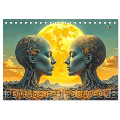 Braun Bewusstseinsdialoge (Tischkalender 2027 DIN A5 quer), Monatskalender: Im Universum der Kopfwelten Braun Bewusstseinsdialoge (Tischkalender 2027 DIN A5 quer), Monatskalender: Im Universum der Kopfwelten