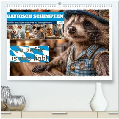Fotografie, Mb Bayrisch schimpfen Mundart und Dialekt aus Bayern mit Schimpfwörtern (hochwertiger Premium Wandkalender 2026 DIN A2 quer), Kunstdruck in Hochglanz: ... für Bayern und Bayern-Liebhaber! Fotografie, Mb Bayrisch schimpfen Mundart und Dialekt aus Bayern mit Schimpfwörtern (hochwertiger Premium Wandkalender 2026 DIN A2 quer), Kunstdruck in Hochglanz: ... für Bayern und Bayern-Liebhaber!