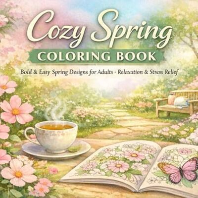 ART Cozy Spring Coloring Book: Bold & Easy Spring Designs for Adults – Relaxation, Stress Relief & Mindful Coloring ART Cozy Spring Coloring Book: Bold & Easy Spring Designs for Adults – Relaxation, Stress Relief & Mindful Coloring