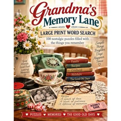 Phoenix Grandma's Memory Lane: Large Print Word Search Phoenix Grandma's Memory Lane: Large Print Word Search