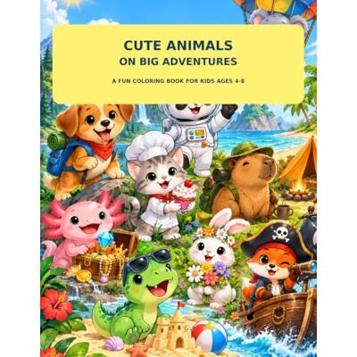 Creative Cute Animals on Big Adventures: A Fun Coloring Book for Kids Ages 4-8 with 12 Bold and Easy Animal Scenes Creative Cute Animals on Big Adventures: A Fun Coloring Book for Kids Ages 4-8 with 12 Bold and Easy Animal Scenes