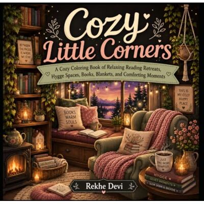 Devi Cozy Little Corners: 50 Cozy Coloring Pages Featuring Reading Nooks, Warm Bookshelves, Tea Time, Hygge Spaces, and Relaxing Escapes Devi Cozy Little Corners: 50 Cozy Coloring Pages Featuring Reading Nooks, Warm Bookshelves, Tea Time, Hygge Spaces, and Relaxing Escapes