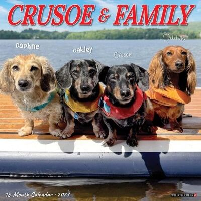 Willow Creek Press Crusoe & Family 2027 Wall Willow Creek Press Crusoe & Family 2027 Wall