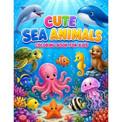 Creative Cute Sea Animals Coloring Book for Kids: 50 Adorable Ocean Animals to Color Fun and Easy Coloring Pages for Children Ages 4–8 Creative Cute Sea Animals Coloring Book for Kids: 50 Adorable Ocean Animals to Color Fun and Easy Coloring Pages for Children Ages 4–8