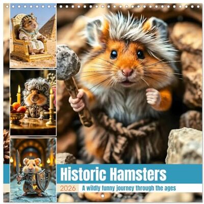 CALVENDO Historic Hamsters A wildly funny journey through the ages (Wall Calendar 2026 12" x 24" / 30 x 60 cm (open)) 12 Month Wall Calendar CALVENDO Historic Hamsters A wildly funny journey through the ages (Wall Calendar 2026 12" x 24" / 30 x 60 cm (open)) 12 Month Wall Calendar