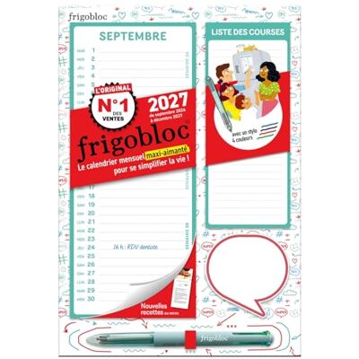 PLAY BAC Frigobloc Le calendrier mensuel maxi-aimanté pour se simplifier la vie !: De septembre 2026 à décembre 2027 Avec 1 stylo 4 couleurs PLAY BAC Frigobloc Le calendrier mensuel maxi-aimanté pour se simplifier la vie !: De septembre 2026 à décembre 2027 Avec 1 stylo 4 couleurs