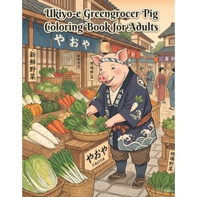 Creative Ukiyo-e Greengrocer Pig Coloring Book for Adults: Traditional Japanese Market Life and Fresh Produce Art for Stress Relief and Relaxation Creative Ukiyo-e Greengrocer Pig Coloring Book for Adults: Traditional Japanese Market Life and Fresh Produce Art for Stress Relief and Relaxation