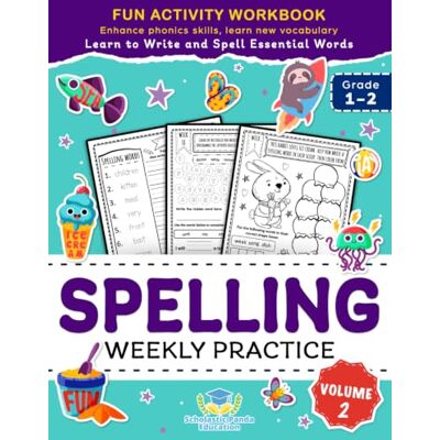 Panda Spelling Weekly Practice for 1st 2nd Grade Volume 2: Learn to Write and Spell Essential Words Ages 6-8 Kindergarten Workbook, 1st Grade Workbook and 2nd Reading & Phonics Activities + Worksheets Panda Spelling Weekly Practice for 1st 2nd Grade Volume 2: Learn to Write and Spell Essential Words Ages 6-8 Kindergarten Workbook, 1st Grade Workbook and 2nd Reading & Phonics Activities + Worksheets