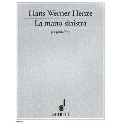 Schott La mano sinistra: Piece for Leon. piano left hand. Schott La mano sinistra: Piece for Leon. piano left hand.