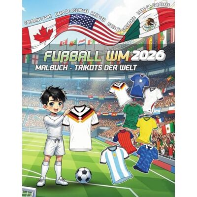 ART Fußball WM 2026 Malbuch: Trikots der Welt: Geschenk für Jungen und Mädchen ab 6 Jahren – 48 Länder und ihre Sporttrikots zur Fußballweltmeisterschaft 202 ART Fußball WM 2026 Malbuch: Trikots der Welt: Geschenk für Jungen und Mädchen ab 6 Jahren – 48 Länder und ihre Sporttrikots zur Fußballweltmeisterschaft 202