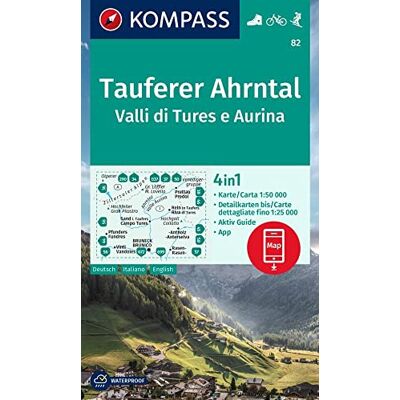 Kompass Karten GmbH Tauferer Ahrntal / Valli di Tures e Aurina D/I/E + Aktiv Guide (82): 4in1 Wanderkarte, mit Aktiv Guide und Detailkarten inklusive Karte zur offline ... in der KOMPASS-App. Fahrradfahren. Skitouren. Kompass Karten GmbH Tauferer Ahrntal / Valli di Tures e Aurina D/I/E + Aktiv Guide (82): 4in1 Wanderkarte, mit Aktiv Guide und Detailkarten inklusive Karte zur offline ... in der KOMPASS-App. Fahrradfahren. Skitouren.