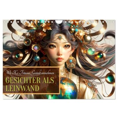 Blue, Liam Gesichter als Leinwand (Wandkalender 2026 DIN A4 quer), Monatskalender: Wo KI-Träume Gestalt annehmen Blue, Liam Gesichter als Leinwand (Wandkalender 2026 DIN A4 quer), Monatskalender: Wo KI-Träume Gestalt annehmen