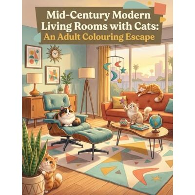 Andersson Mid-Century Modern Living Rooms with Cats: An Adult Colouring Escape Andersson Mid-Century Modern Living Rooms with Cats: An Adult Colouring Escape