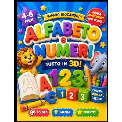 Acer Impara Lettere e Numeri Colorando: Libro di lettere e numeri in 3D da colorare per bambini in età prescolare Acer Impara Lettere e Numeri Colorando: Libro di lettere e numeri in 3D da colorare per bambini in età prescolare
