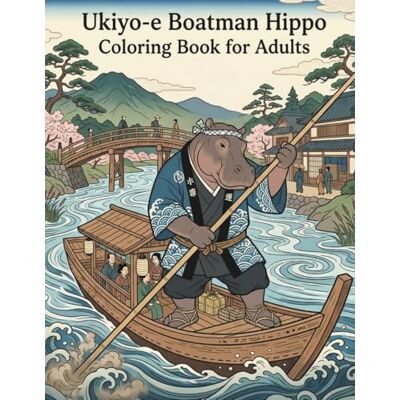 Creative Ukiyo-e Boatman Hippo Coloring Book for Adults: Traditional Japanese River Life and Boating Art for Stress Relief and Relaxation Creative Ukiyo-e Boatman Hippo Coloring Book for Adults: Traditional Japanese River Life and Boating Art for Stress Relief and Relaxation
