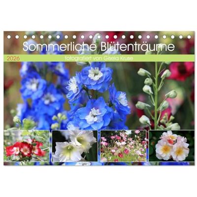 CALVENDO Calendario mensile 2026 in formato DIN A5 orizzontale, motivo sogni di fiori estivi CALVENDO Calendario mensile 2026 in formato DIN A5 orizzontale, motivo sogni di fiori estivi
