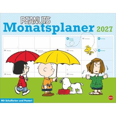 Heye Peanuts Monatsplaner 2027: Praktischer Wandplaner mit den bekannten Peanuts-Comics. Kultiger Wandkalender zum Eintragen. Terminkalender mit lustigen Bildergeschichten. Heye Peanuts Monatsplaner 2027: Praktischer Wandplaner mit den bekannten Peanuts-Comics. Kultiger Wandkalender zum Eintragen. Terminkalender mit lustigen Bildergeschichten.