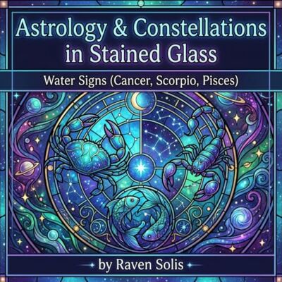 Solis Astrology & Constellations in Stained Glass: Water Signs (Cancer, Scorpio, Pisces) – Adult Coloring Book Solis Astrology & Constellations in Stained Glass: Water Signs (Cancer, Scorpio, Pisces) – Adult Coloring Book