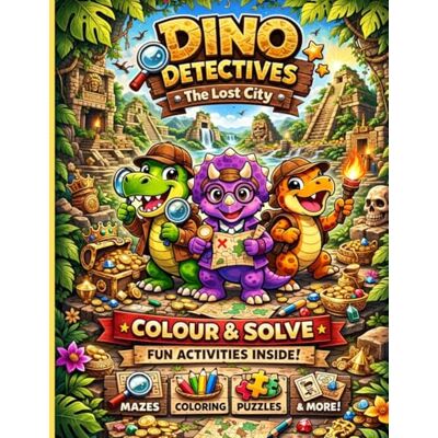 Garmin Dino Detectives: The Lost City: A Fun Colour & Solve Activity Book for Kids Ages 4-8. Mazes, Puzzles, and Easy Colouring Garmin Dino Detectives: The Lost City: A Fun Colour & Solve Activity Book for Kids Ages 4-8. Mazes, Puzzles, and Easy Colouring