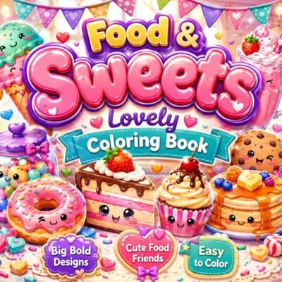 Creative Food & Sweets Lovely Coloring Book: Cute Sweets and Snacks Coloring Book with Cozy Treats, Coffee Drinks, Sweet Food Pages, and Easy Kawaii Coloring Fun Creative Food & Sweets Lovely Coloring Book: Cute Sweets and Snacks Coloring Book with Cozy Treats, Coffee Drinks, Sweet Food Pages, and Easy Kawaii Coloring Fun