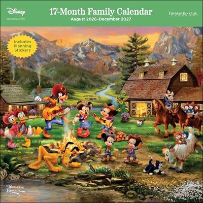 Kinkade, Thomas Disney Dreams by Thomas Kinkade Studios 17-Month 2026-2027 Family Wall Calendar Kinkade, Thomas Disney Dreams by Thomas Kinkade Studios 17-Month 2026-2027 Family Wall Calendar
